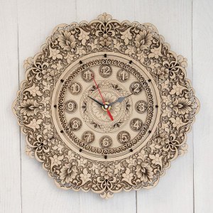 90351736 Часы «Узор» 30х30х3 см береста STLM-0196535 SIMALAND