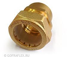 Муфта труба-внутренняя резьба (мама) 32мм* 1 1/4 дюйма Flexible hose Россия