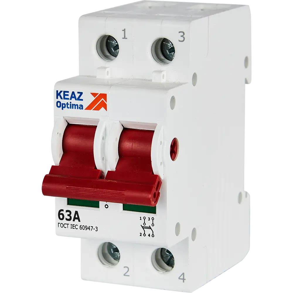 Автоматический выключатель КЭАЗ Opti Din ВМ63PL 2P 63А для надежной защиты сети 89206638 STLM-1112501