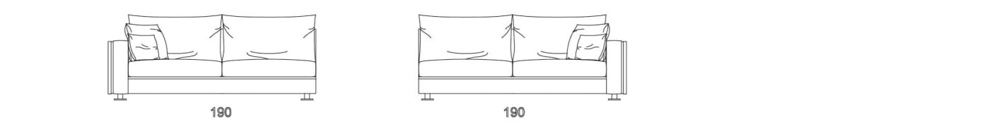 Бархатный диван Former In Italia Manfredi ARCH-00014633 - Вид №1