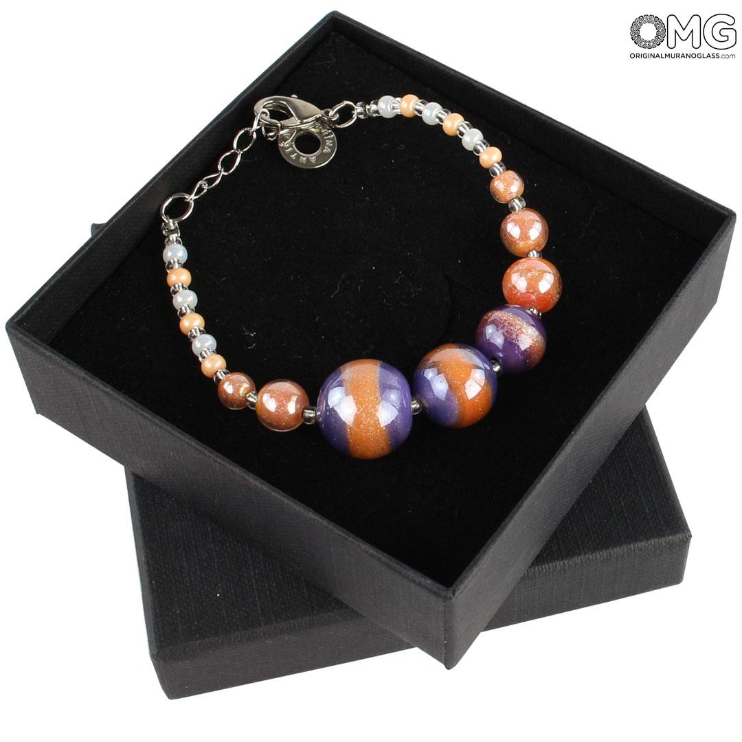 4458 ORIGINALMURANOGLASS Браслет Беззаботность - Коллекция Antica Murrina - муранское стекло Original Murano Glass OMG 21 см  - Вид №1