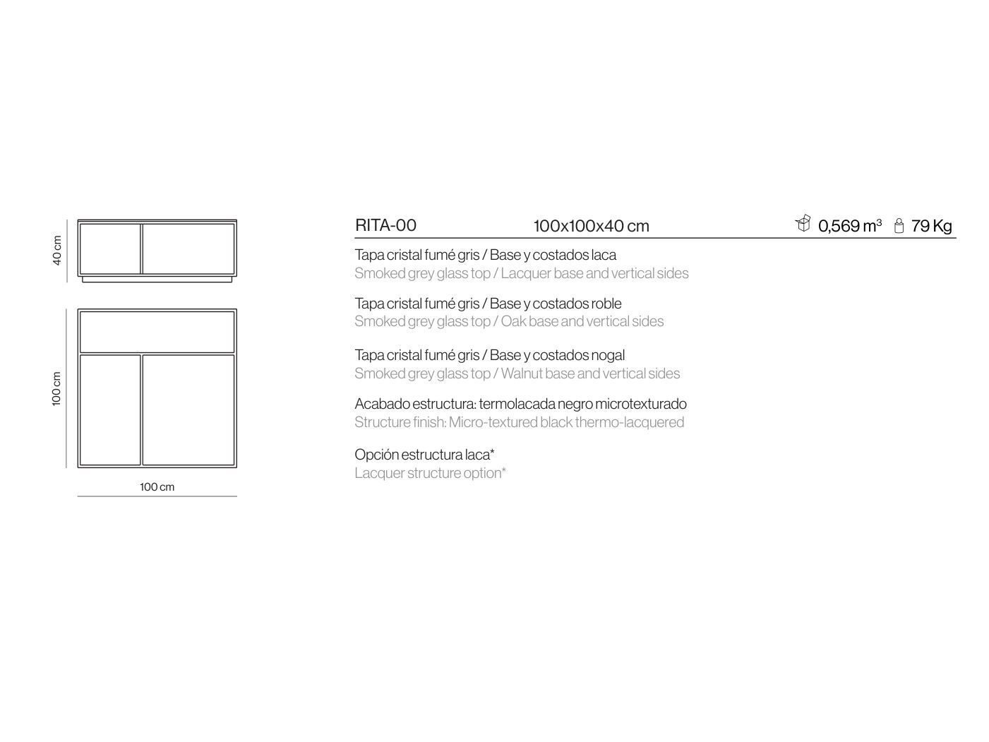 Низкий журнальный столик из дерева и стекла с журнальной стойкой Kendo Mobiliario ARCH-00076318 - Вид №8