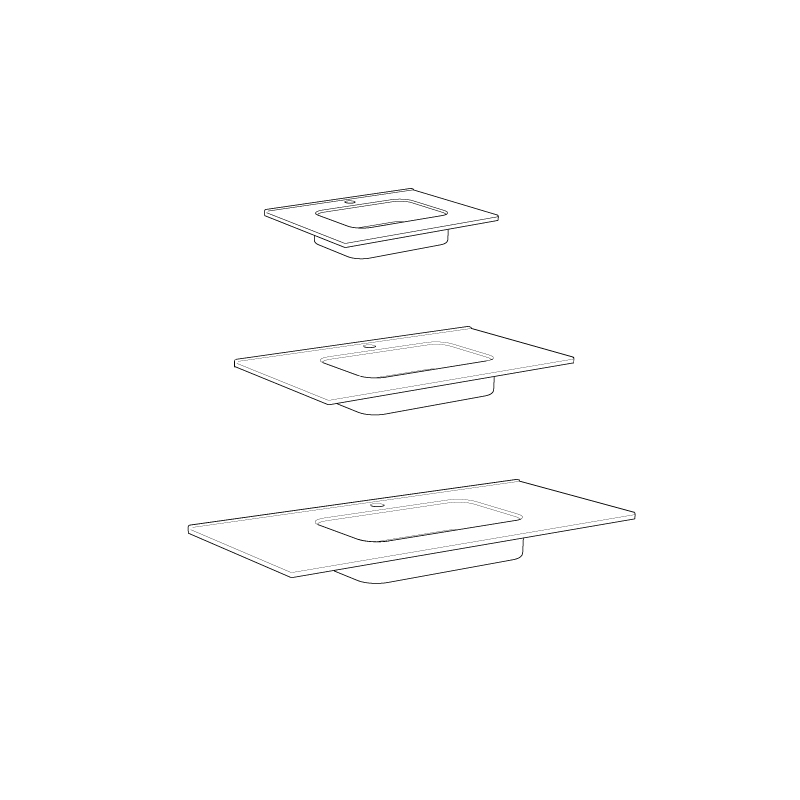 20071318 Накладная раковина на столешницу  прямоугольная Westerbergs  - Вид №1