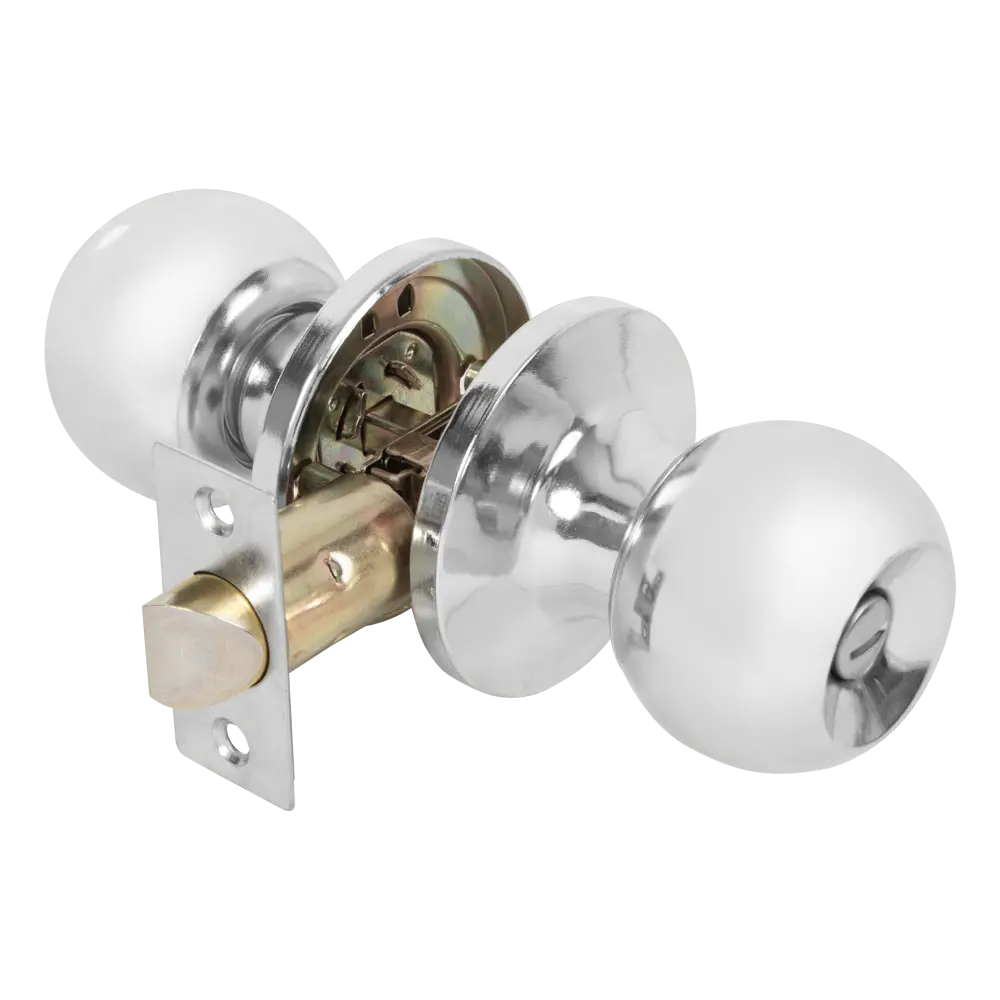 ФАБРИКА ЗАМКОВ Ручка-кноб 6073 с фиксатором - хром 89347018 STLM-1507446 - Вид №1