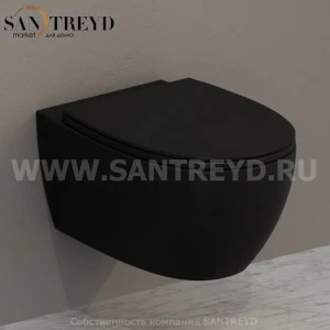 MDS02AR Подвесной унитаз настенный Черный Ceramica Globo 4ALL Италия