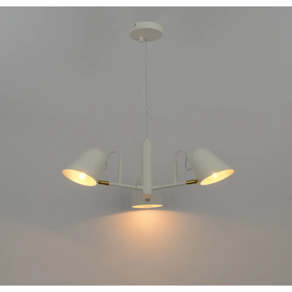 Люстра подвесная Sarro 3 лампы 9 м² цвет белый KREAFORTA STLM-2106017