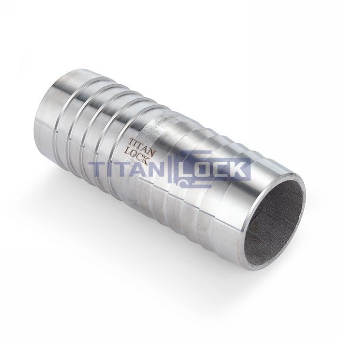 Соединитель для шлангов типа «ёлочка», 1", оцинкованная сталь TL1HM TITAN LOCK 