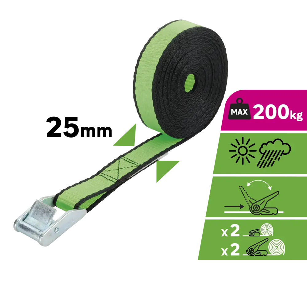 Набор крепежных ремней с крюком  25 ммx5 м 4 шт. STANDERS STLM-2051966 - Вид №2