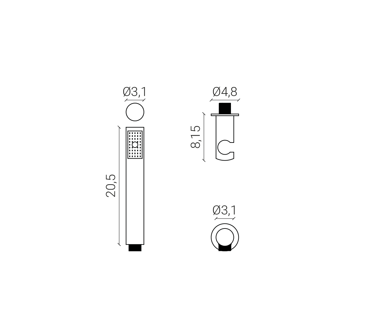 Ex.T SD SLEEK Душевой набор EXSDSLCR - Вид №1