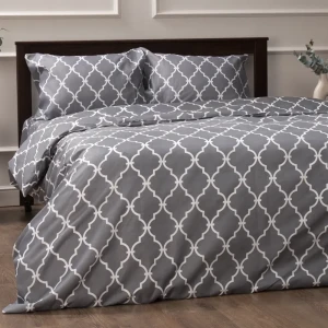 Комплект постельного белья Eclair Паттерн евро полисатин грозовая туча