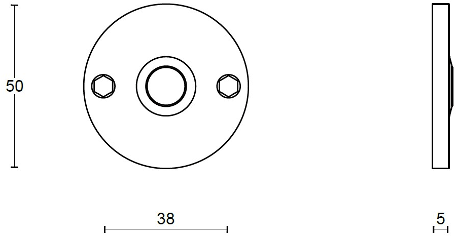 Formani Кнопка дверного звонка из нержавеющей стали One Pb52 in - Вид №2