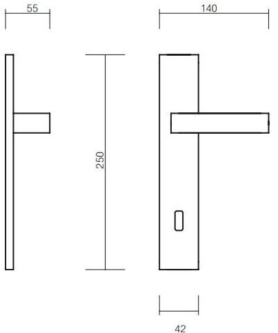Pasini Ручка из латуни на пластине с накладкой Emir 3860  - Вид №1