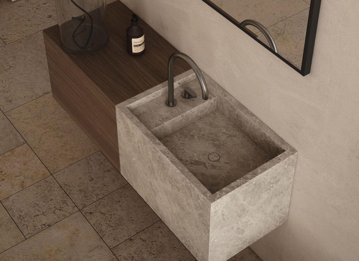 Одиночный подвесной умывальник из натурального камня COCOON Piet Boon ARCH-00052049 - Вид №21