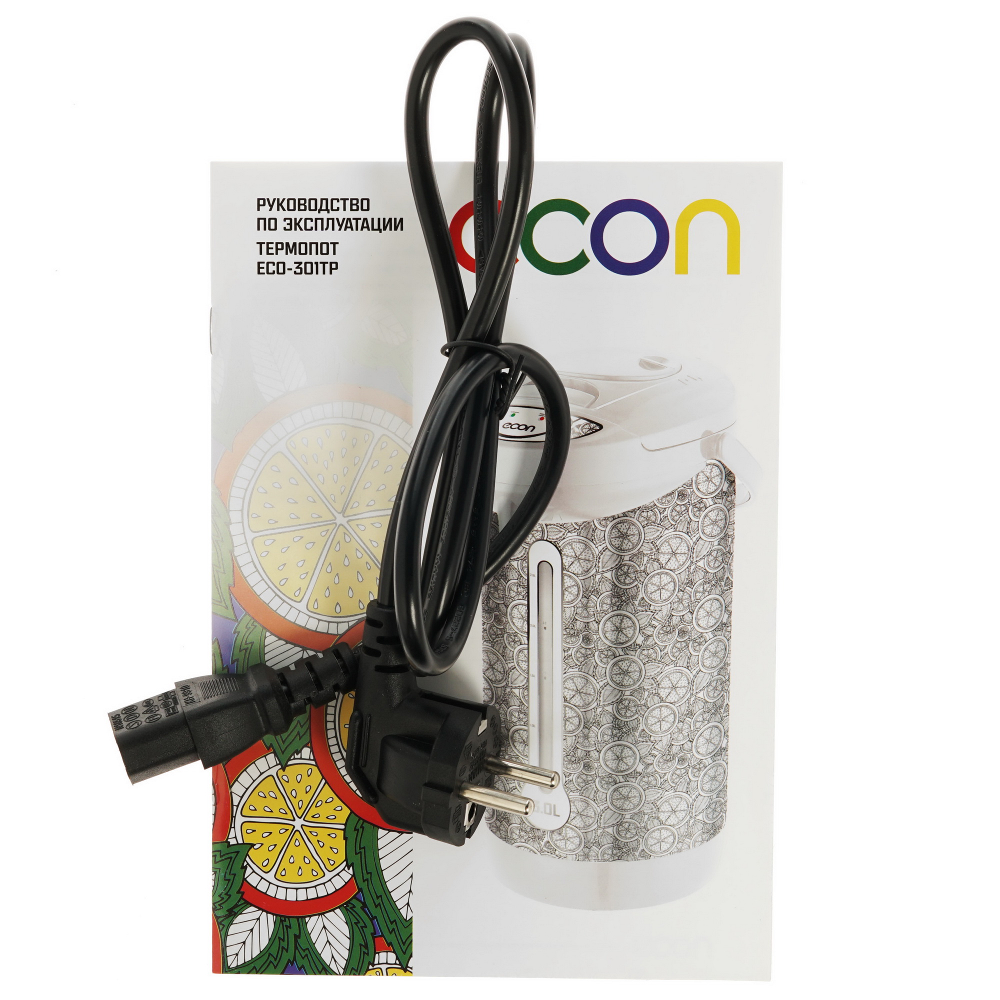 8158721 Термопот ECON ECO-301TP белый STDN-0046671 - Вид №6