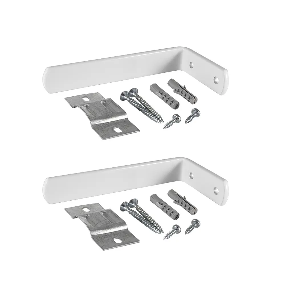 Кронштейн для шинного карниза настенный KREAFORTA 12 см металл цвет белый STLM-2035796 - Вид №1