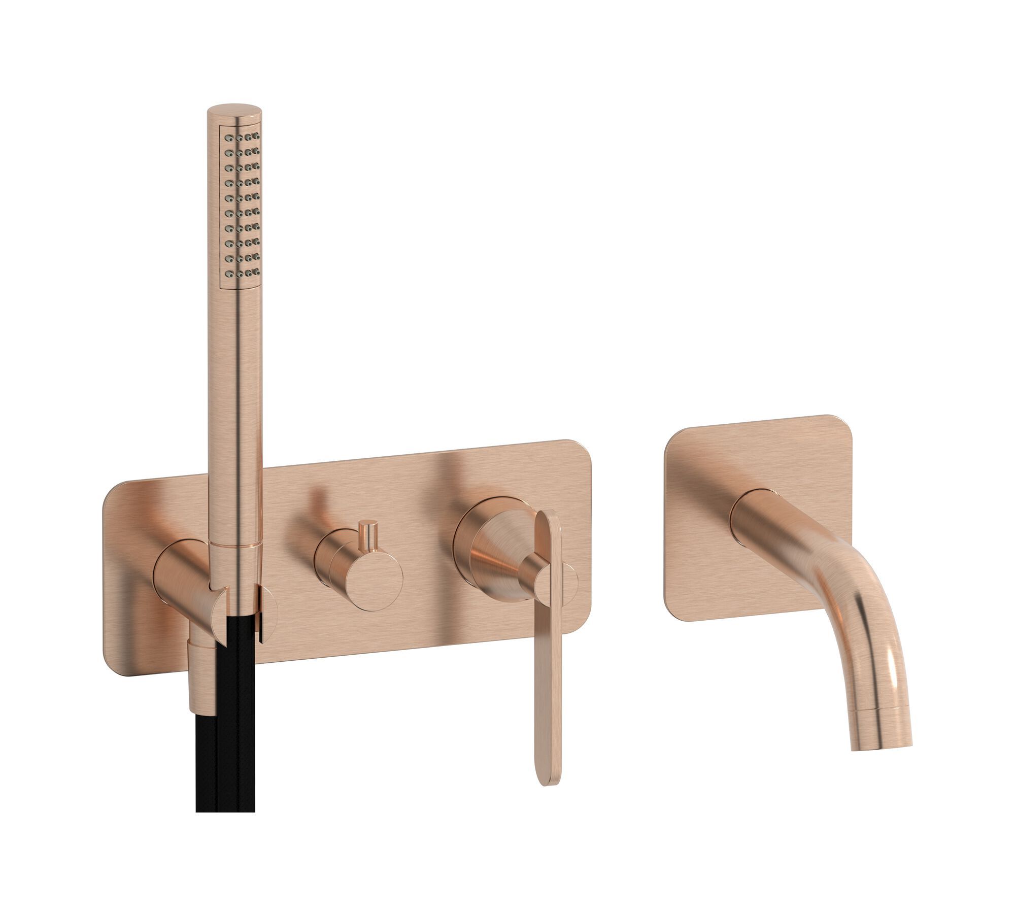 Настенный смеситель для ванны с 4 отверстиями и ручным душем IB Soho ARCH-00070482 - Вид №4