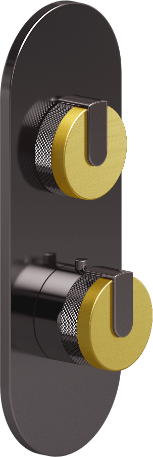 E-8026-R1BBE0-L1OX-OX-T Планка M-Series с 2 ручками - Внешняя часть GRAFF MOD+