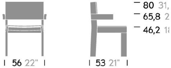 Kettal Алюминиевый стул с подлокотниками Band sun-id-1371274 - Вид №3