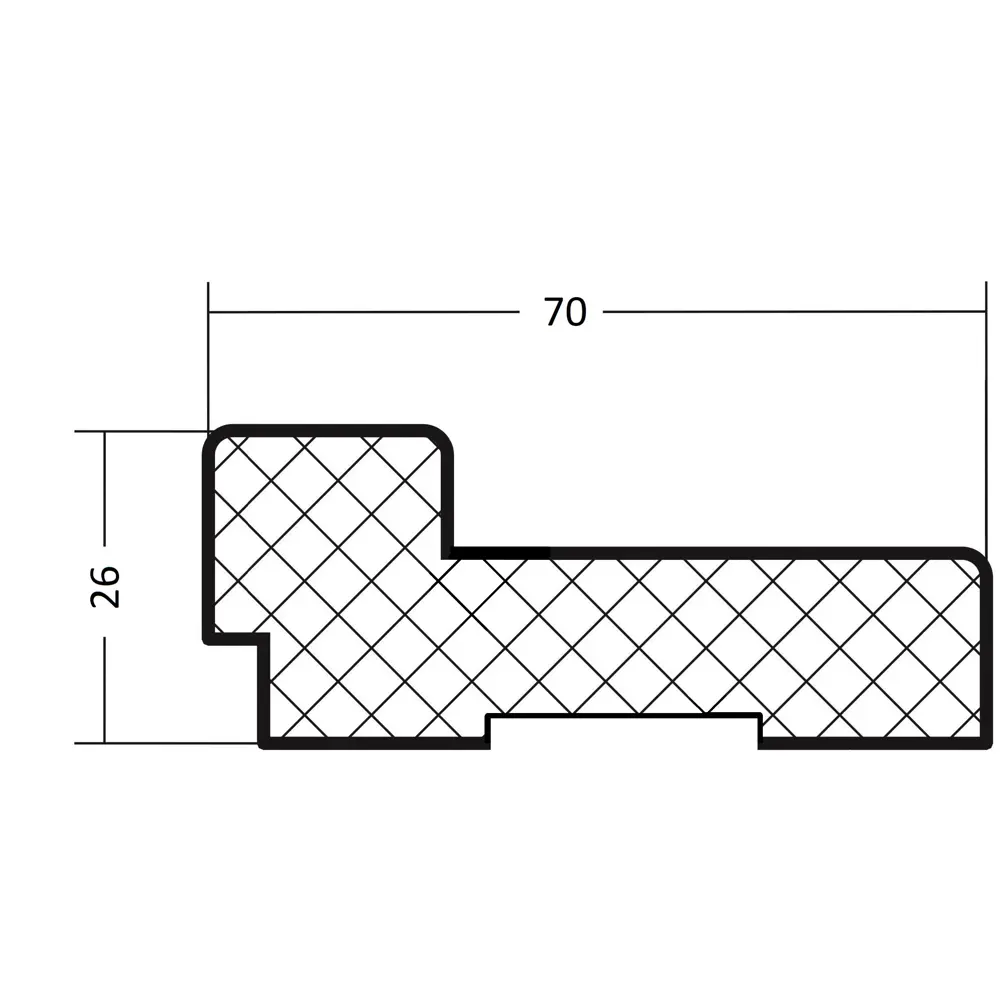 Дверная коробка Белеза/Тревизо 2070x70x26 мм финиш-бумага ламинация цвет ясень серый (комплект 2.5. шт.) (с петлями) 82475206 STLM-2196068 Santreyd  - Вид №3