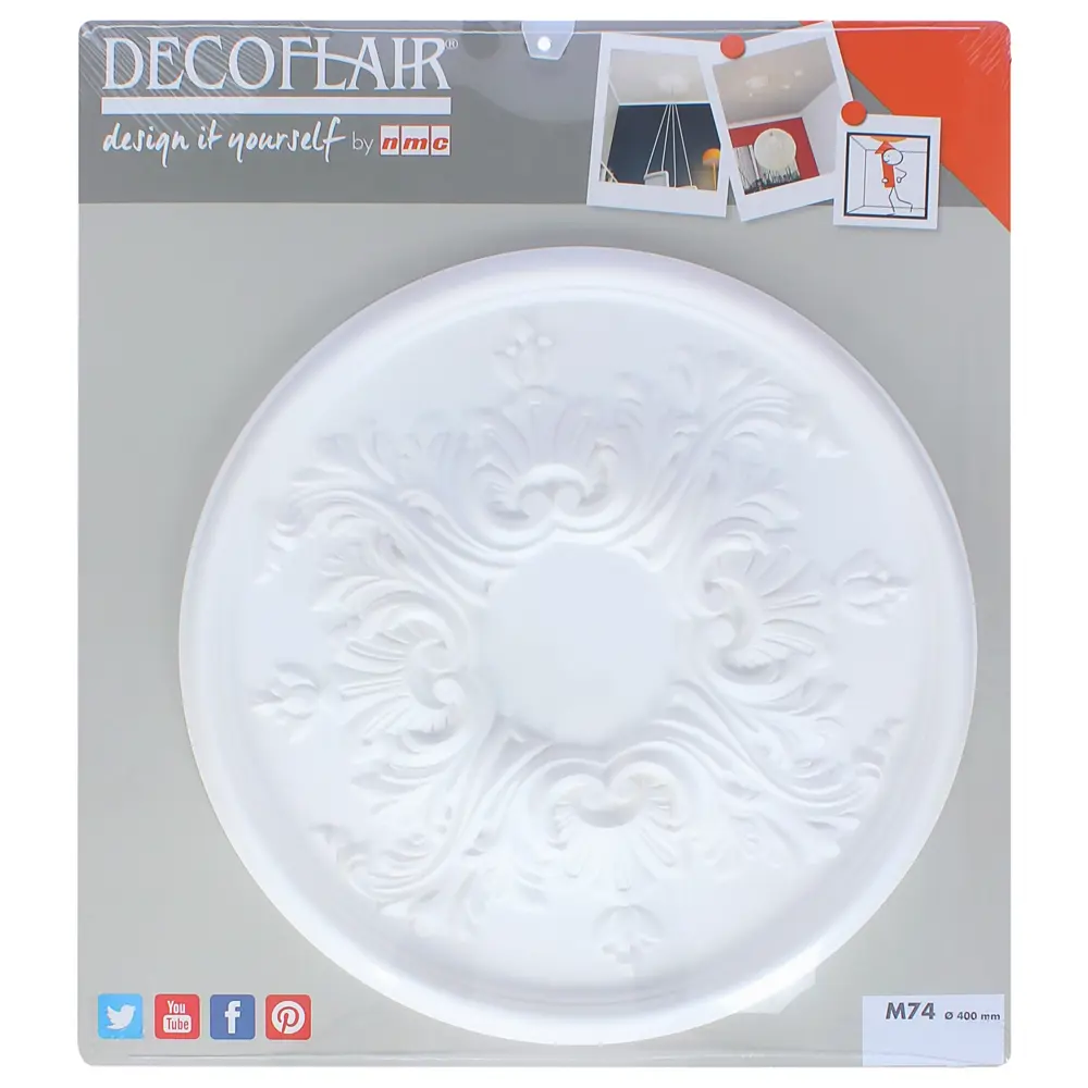 Розетка потолочная полиуретановая М74 D 40 см 16877368 STLM-2070282 DECOFLAIR  - Вид №3