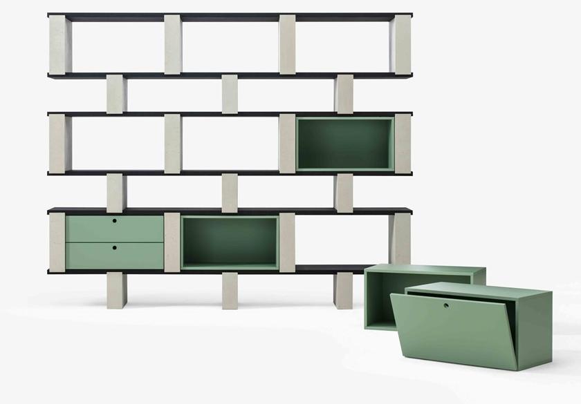 Cimento Открытый книжный шкаф из cimento® Accademia sun-id-1492012 - Вид №2