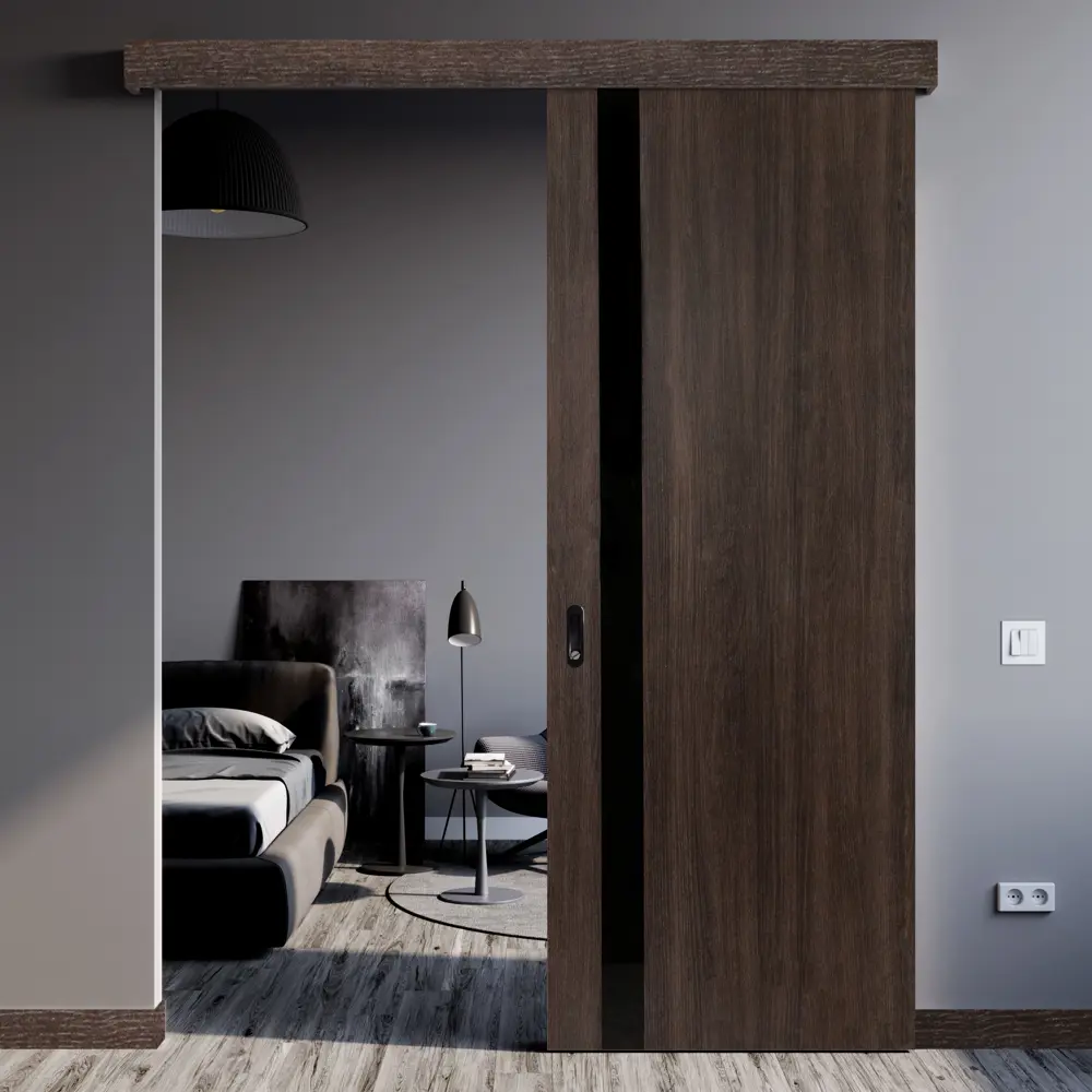 Дверь межкомнатная со стеклом Мирра 60x200 см Hardflex цвет дуб кастелло с замком и петлями 82672923 STLM-2158237 МАРИО РИОЛИ  - Вид №7