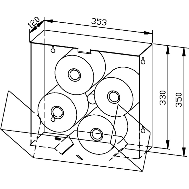 727290 Держатель туалетной бумаги на 4 рулона WP163-S WAGNER_EWAR A-LINE Wagner Ewar  - Вид №1