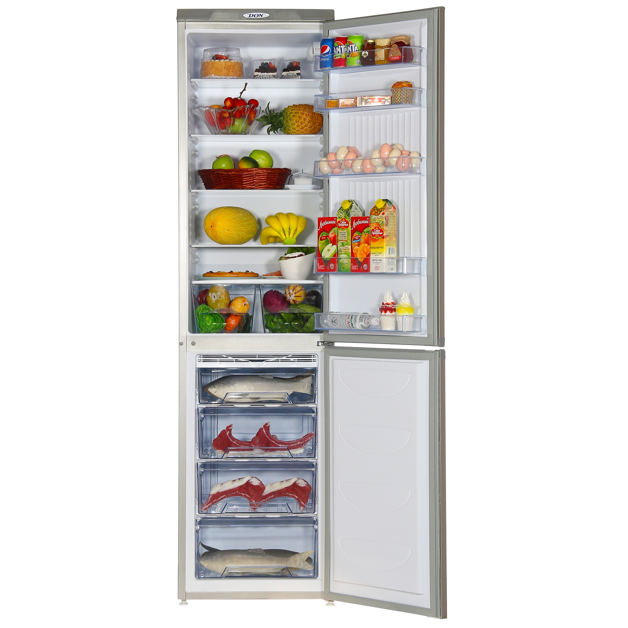 1229519 Холодильник с морозильником   DON R-299 NG серебристый STDN-0079998 - Вид №9