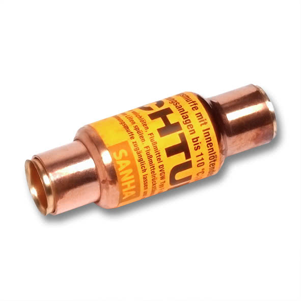 1587235 SANHA 5872 компенсатор НП-НП, медь, сильфонный, 3 Бар 110°C 35 мм  - Вид №1