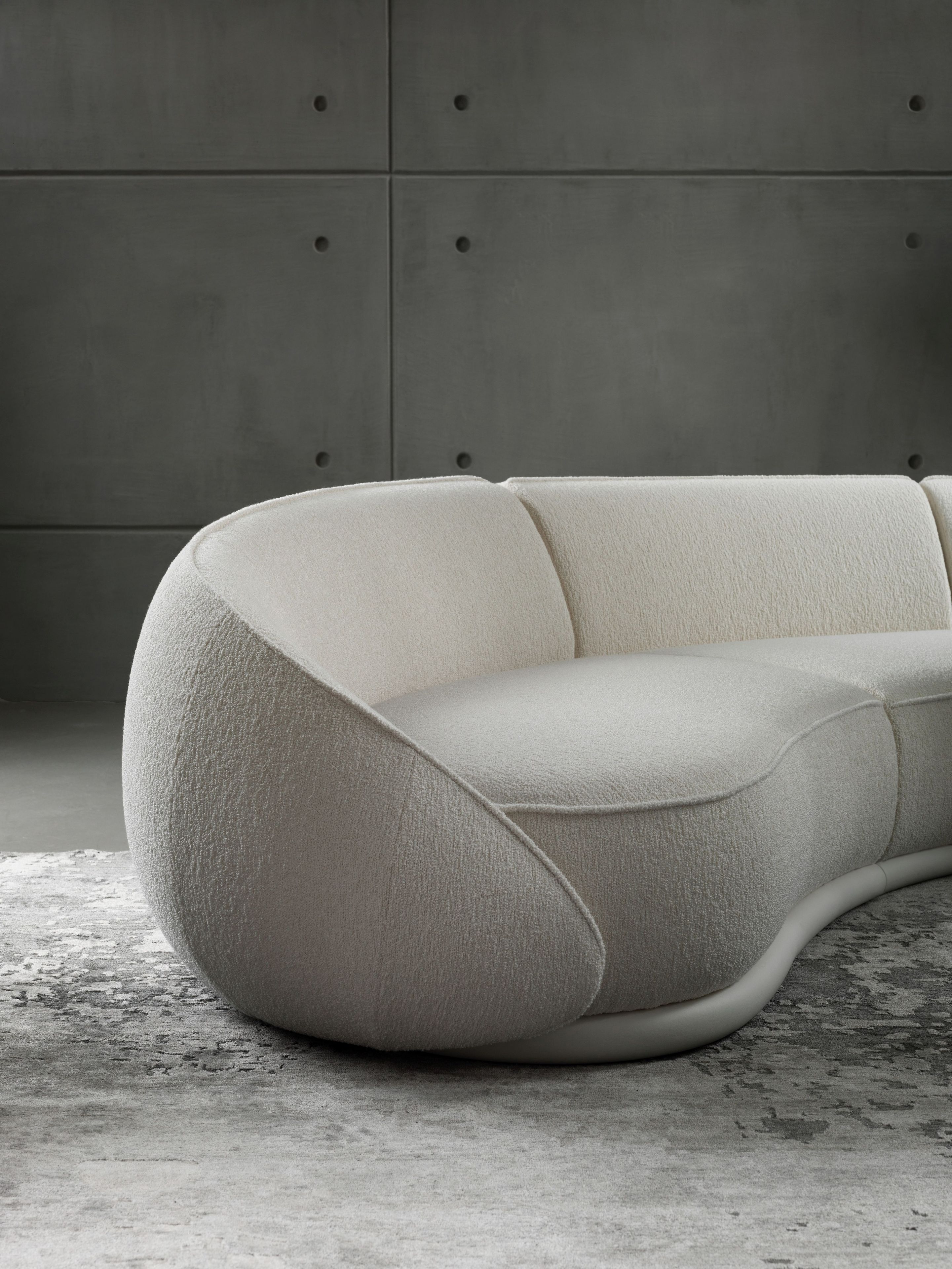 4-местный изогнутый тканевый диван GHIDINI1961 объятия ARCH-00031207 - Вид №3