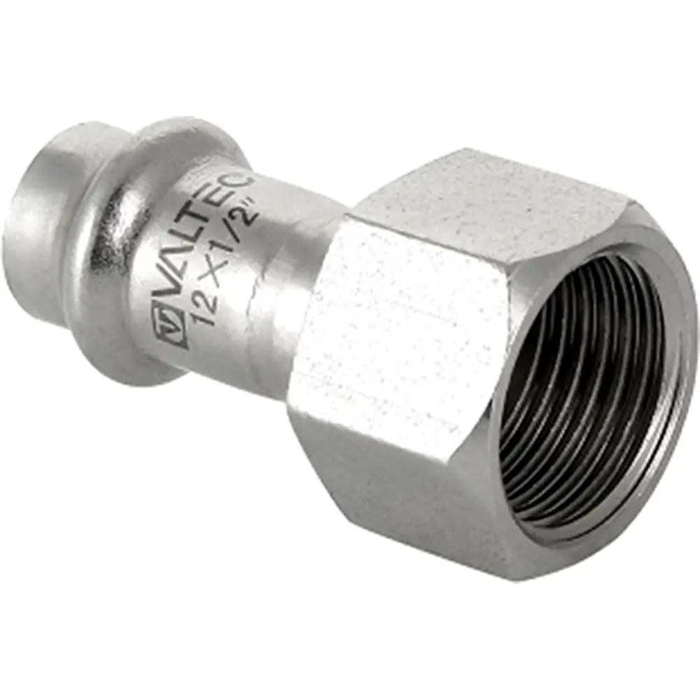 Переходник Valtec 1/2"x22 мм ВР нержавеющая сталь STLM-2063548