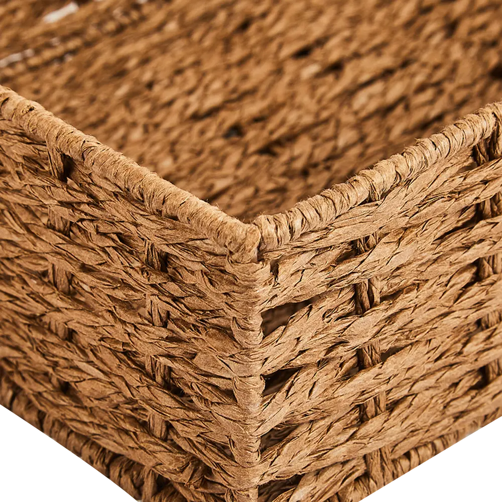 Корзина для хранения 30x8x18 см бумага цвет коричневый SPACEO Kub STLM-2098334 - Вид №4