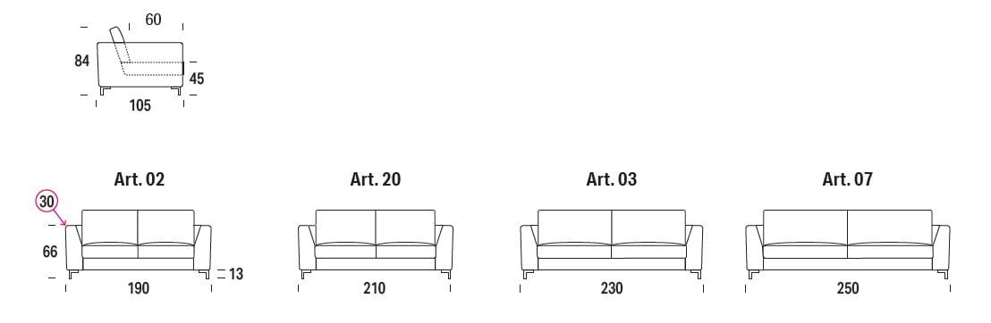 Ткань диван Felis Softliving ARCH-00010565 - Вид №2