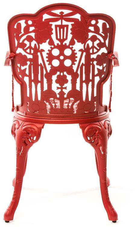 Seletti Садовый стул из алюминия с подлокотниками Industry 18684 - Вид №3