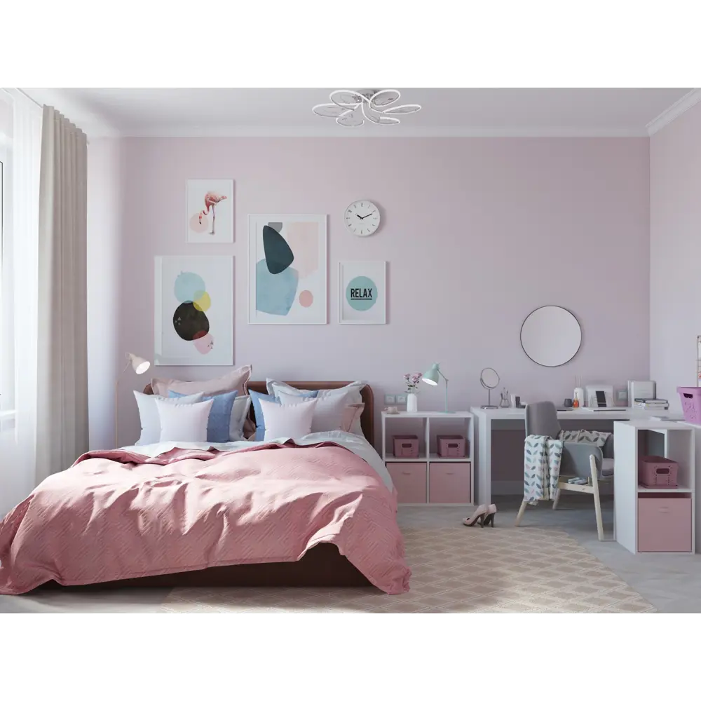 Подушка, 43х43 см, цвет серый/синий LINEN WAY STLM-2125891 - Вид №4