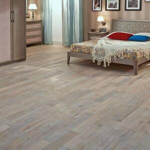 Массивная доска Deker Смоук Аврора Дуб с брашью (Текстурированная) 300-1200х120 мм.