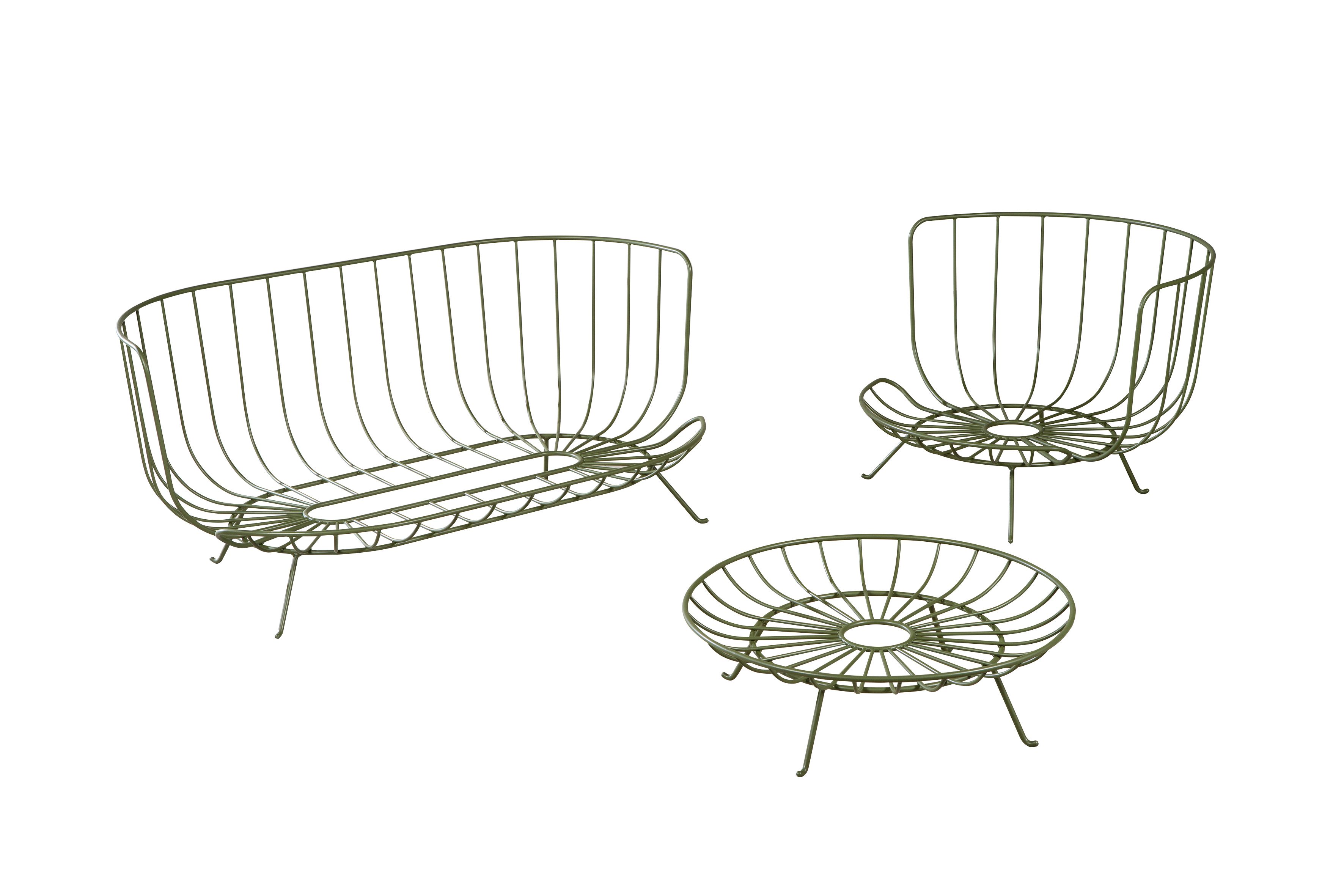 Стальной круглый садовый пуф calma Lou ARCH-00051898 - Вид №2