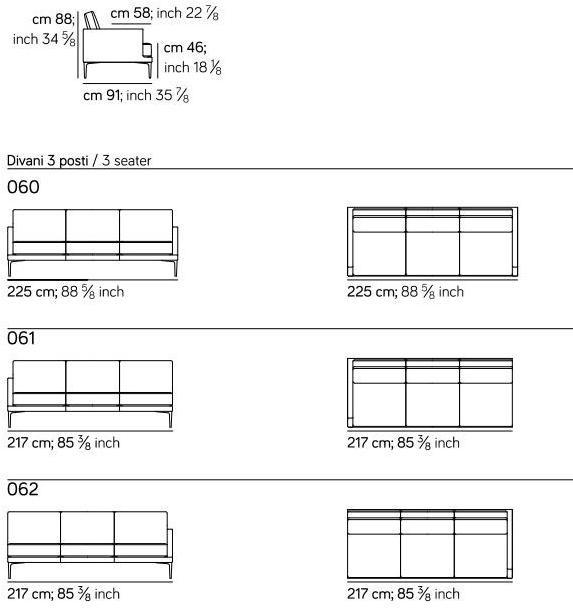 2-х местный кожаный диван Segno Am008.030 Santreyd - Вид №4