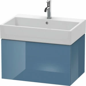 LC617604747 Тумбочка подвесная L-Cube #LC6176 684 x 459 мм Каменно-синий глянцевый лак