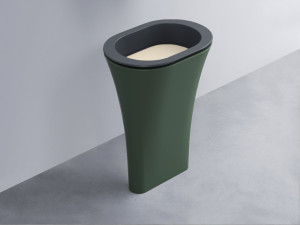 AMLA65-BA+AMPILO-LN+AMCOLO-MU Раковина Amedeo Ovale отдельностоящая cielo Enjoy + Amedeo