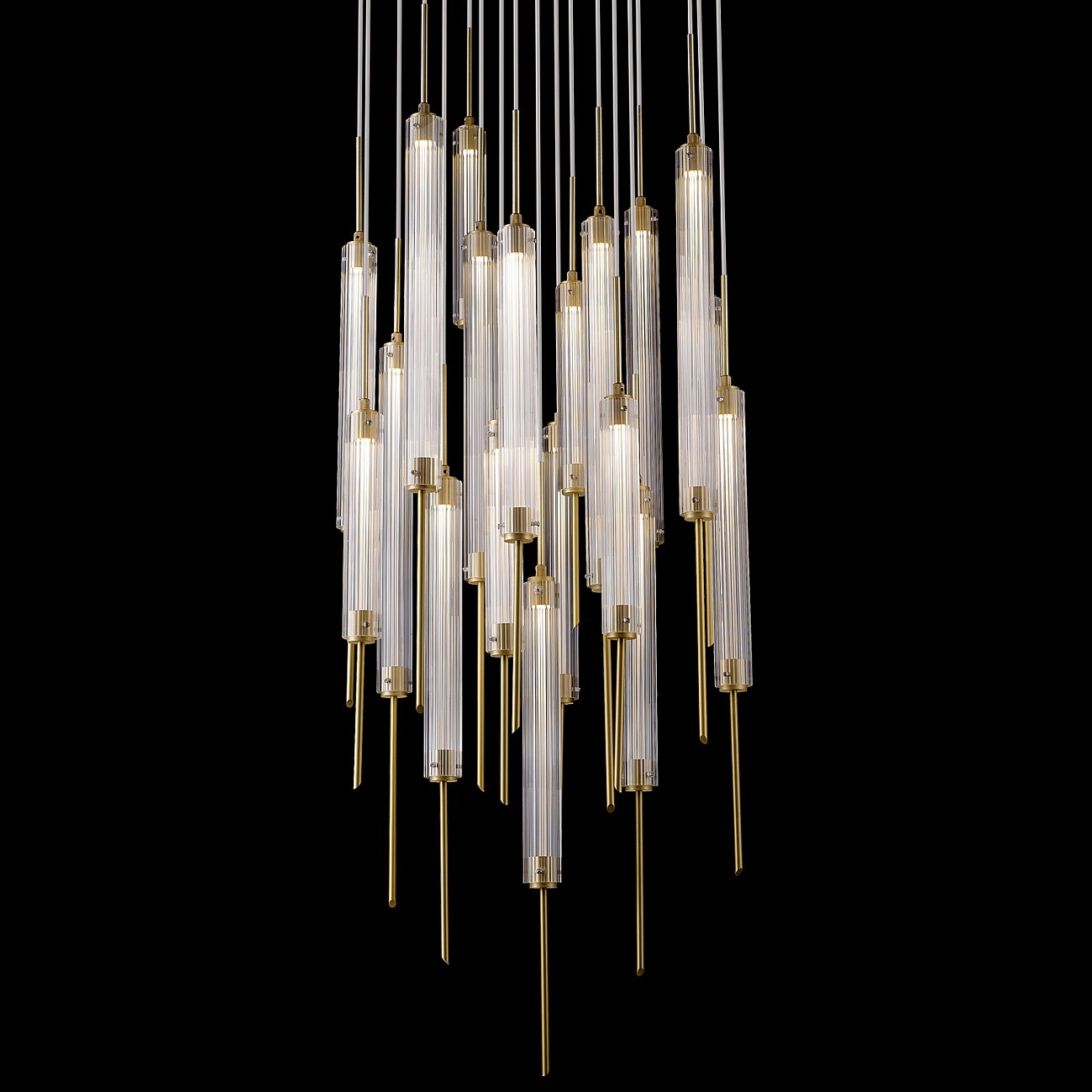 Светильник подвесной 180х57 см латунь Delight Collection P98041-19 brass DELIGHT COLLECTION ДИЗАЙНЕРСКИЕ 00-3882374 Золото;прозрачный  - Вид №2
