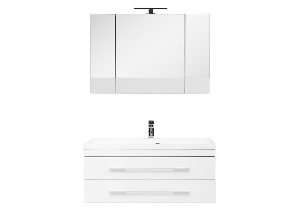 Мебель для ванной Aquanet Верона NEW 100 белый (подвесной 2 ящика) 00230318 - Вид №2