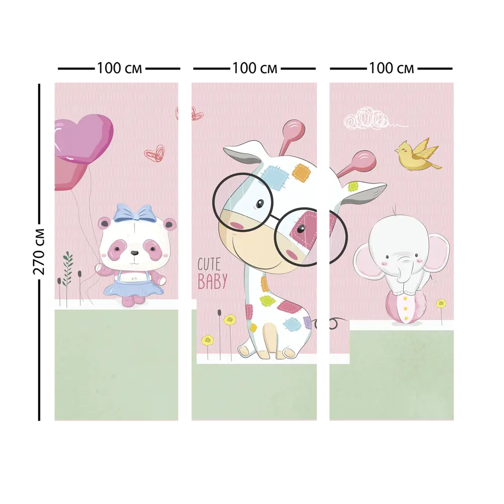 Фотообои «Мир детства» 3D флизелиновые 300х270 см L12-968 FBRUSH 3D FLIZART STLM-2106803 - Вид №3