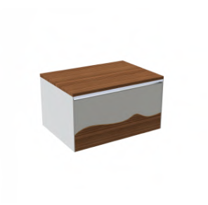 C375M1L70.101NC Тумба подвесная с 1 выдвижным ящиком 70 см A. e T. Italia TRACE Белый матовый - орех Каналетто Италия