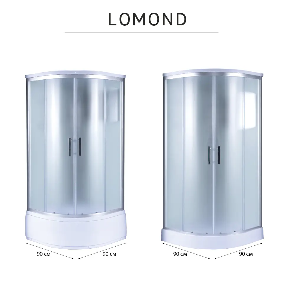 Душевая кабина Ломонд 1/4 высокий поддон 90x90 см Santreyd Без серии STLM-2135559 - Вид №7