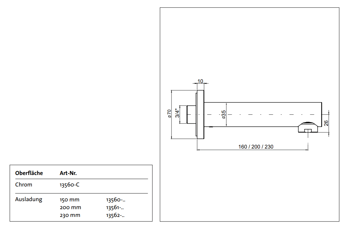 Излив для ванны Kaja Ipuri 13561-С 13561С - Вид №1