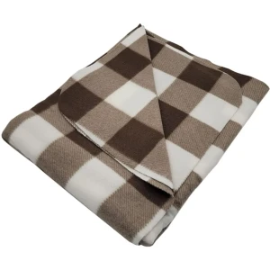 Плед Windsor 130x170 см флис цвет коричнево-белый