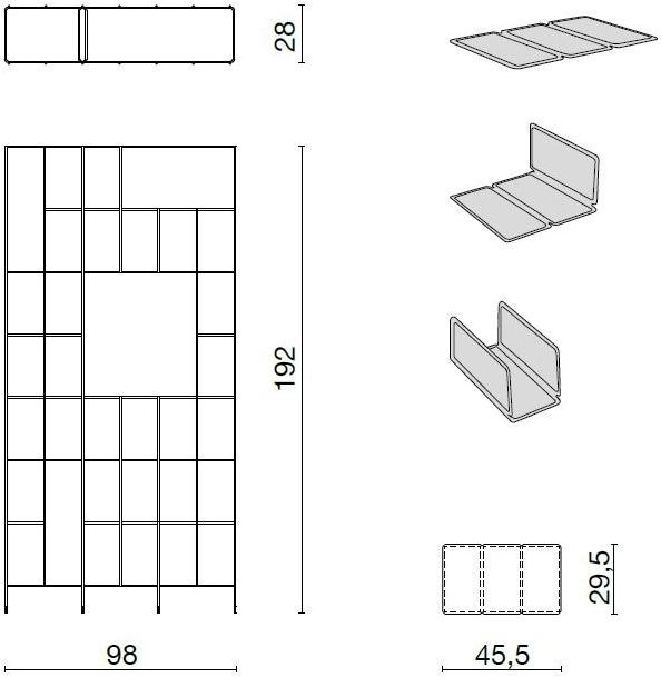 Casamania & Horm Модульный открытый книжный шкаф sun-id-1380334 - Вид №7