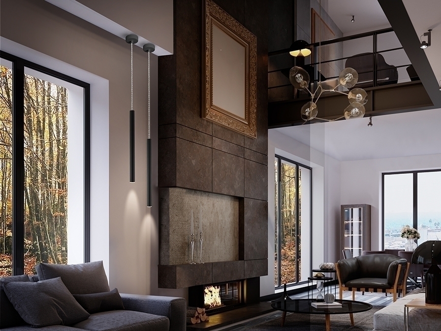 085355 Подвесной светильник 1L черный Schuller Varas 