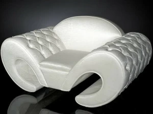 VGnewtrend Кресло из ткани с подлокотниками Silhouette